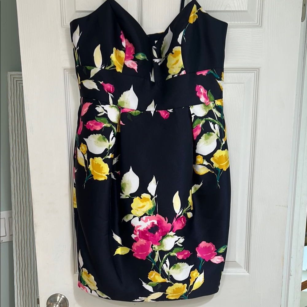 NWT Eliza J navy floral Women's Dress - 12